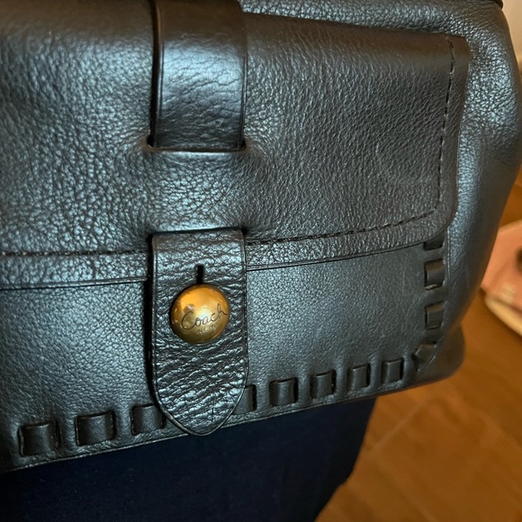 Coach 11373 Thompson Legacy Laced Top Handle Tote black Pebbled Leather - Picture 3 of 13